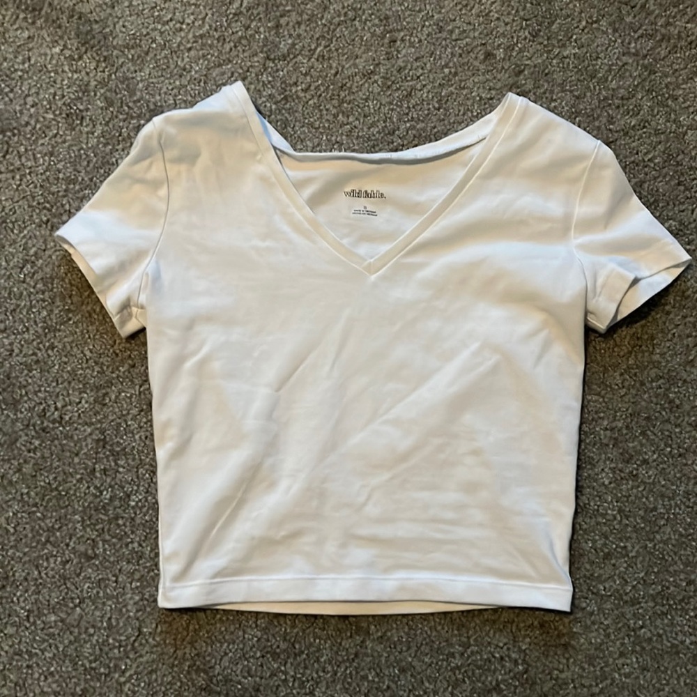 White Crop Top -XS